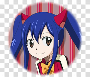 Fairy Tail Icon Wendy Long Blue Haired Female Anime Character Transparent Background Png Clipart Hiclipart