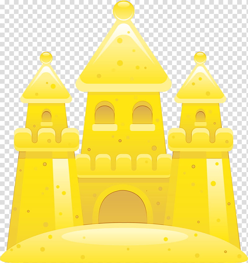 Watercolor Creativity, Paint, Wet Ink, Sand Art And Play, Cartoon, Yellow, Castle, Animation transparent background PNG clipart