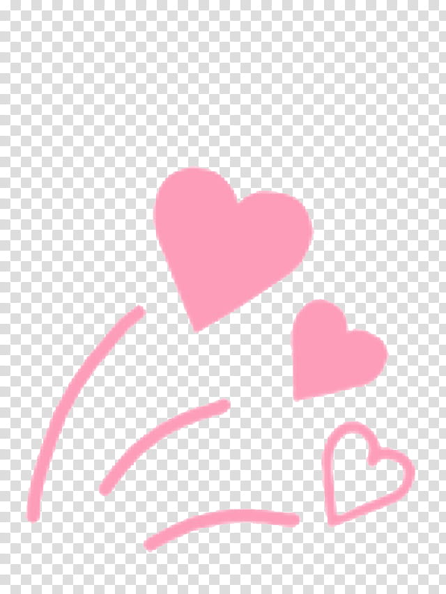 O Cute I, three pink heart illustration transparent background PNG clipart