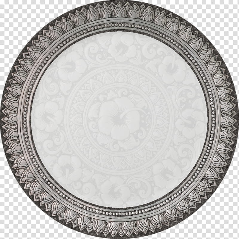 Silver Circle, Servewell, Plate, Tableware, Watch, Set Of 6, Plate Set, Clock transparent background PNG clipart