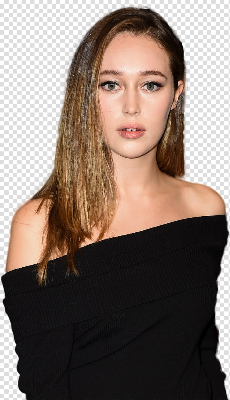 Alycia Debnam Carey, woman wearing black off-shoulder long-sleeved shirt transparent background PNG clipart