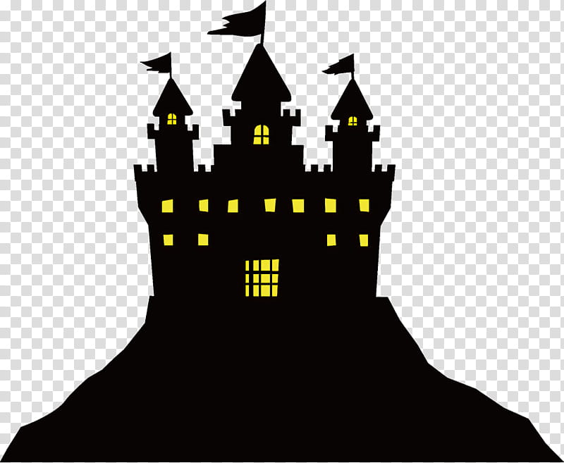haunted house halloween haunted halloween, Halloween , Landmark, Castle, Dress, Silhouette, Architecture, Logo transparent background PNG clipart