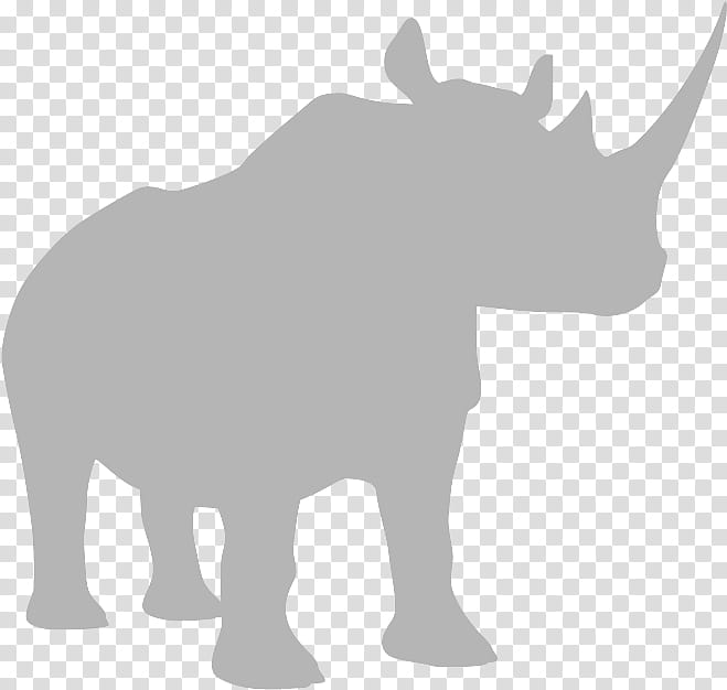 Indian Elephant, Rhinoceros, Silhouette, Horn, Animal, White, Camp Lazlo, Black Rhinoceros transparent background PNG clipart