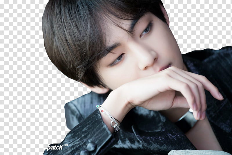 Taehyung, man covering his mouth transparent background PNG clipart