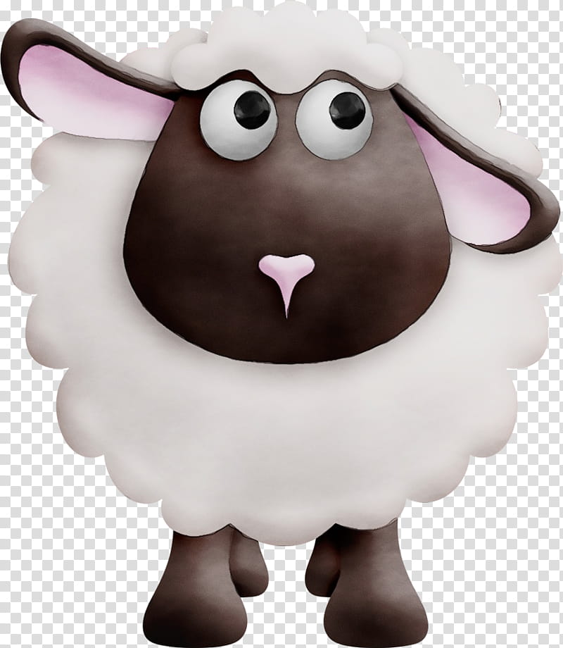 cartoon sheep sheep animation smile, Watercolor, Paint, Wet Ink, Cartoon, Cowgoat Family transparent background PNG clipart