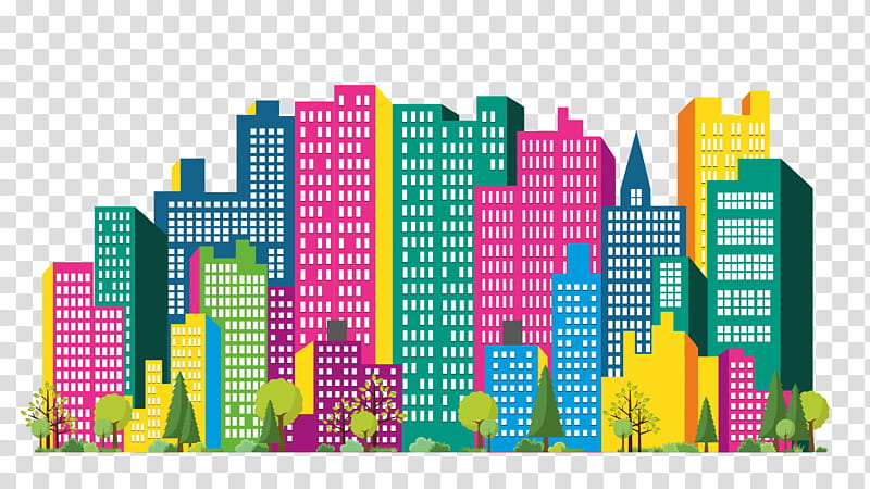 City Skyline, Magenta, Human Settlement, Cityscape, Metropolitan Area, Skyscraper, Tower Block, Colorfulness transparent background PNG clipart