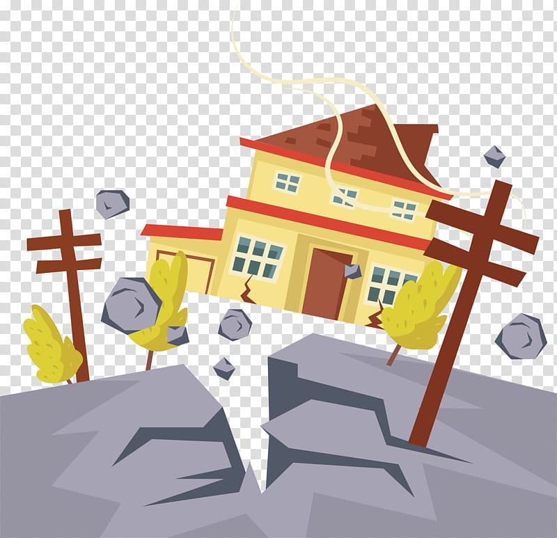 Earthquake linear icon. Displacement of earth surface. Seismic activity.  Cracked ground and house. Thin line illustration. Contour symbol. Vector  isolated outline drawing. Editable stroke Stock Vector | Adobe Stock