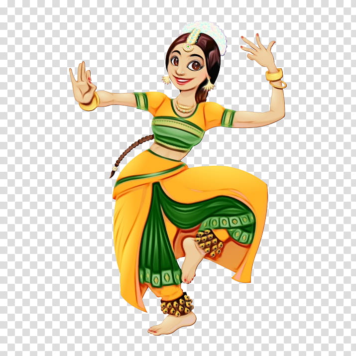 India Paint, Watercolor, Wet Ink, Dance, Dance In India, Indian Classical Dance, Drawing, Bharatanatyam transparent background PNG clipart