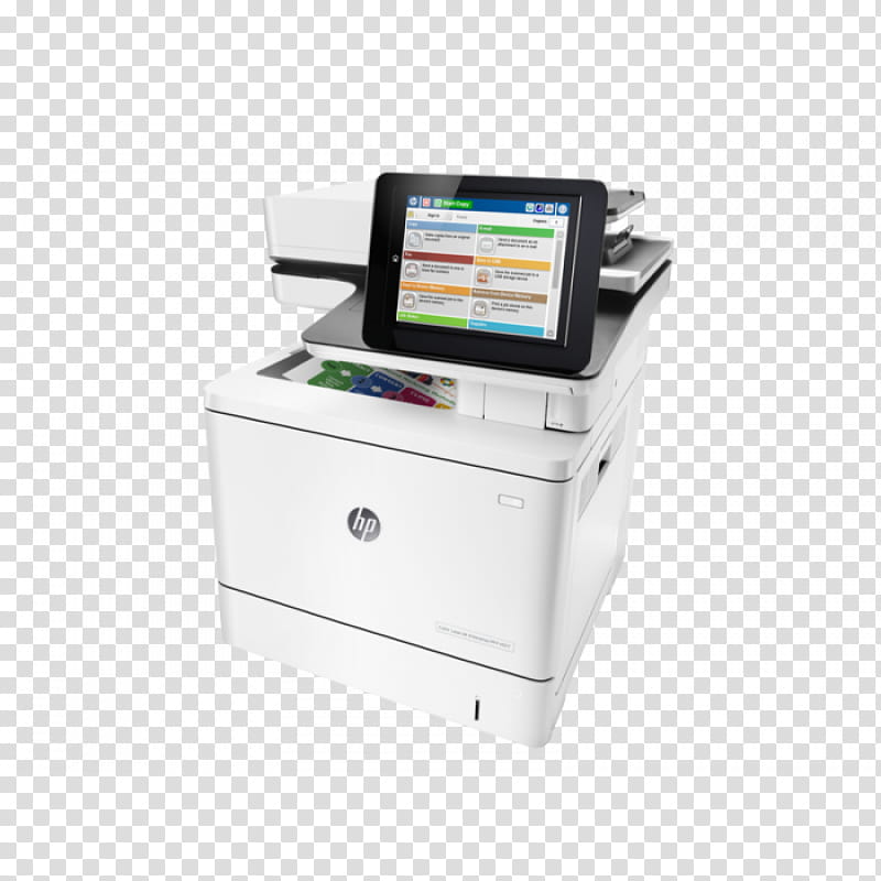 Color, Hp Laserjet Enterprise M577, Hp Color Laserjet Enterprise Mfp M577f B5l47a, Hp Laserjet Enterprise M725, Multifunction Printer, Laser Printing, Hp Laserjet Pro M477, Automatic Document Feeder transparent background PNG clipart