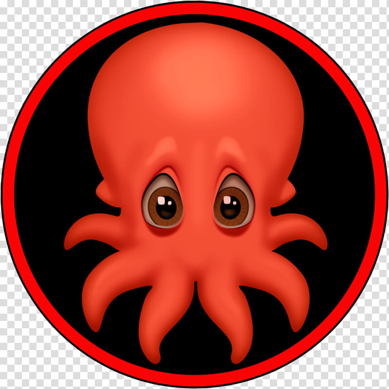 Hail Cthulhu Logo, orange octopus illustration transparent background PNG clipart