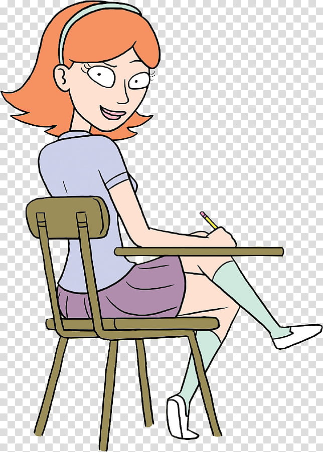 Rick and Morty HQ Resource , woman sitting on chair transparent background PNG clipart