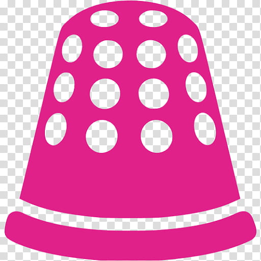 Party Hat, Thimble, Sewing, Share Icon, Computer, Polka Dot, Pink, Magenta transparent background PNG clipart