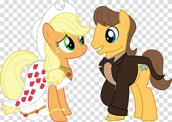 Pony Wedding Commission: Applejack x Caramel, two brown unicorn art transparent background PNG clipart