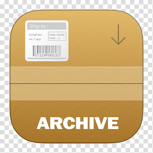 iOS  Icons , Box Archive transparent background PNG clipart