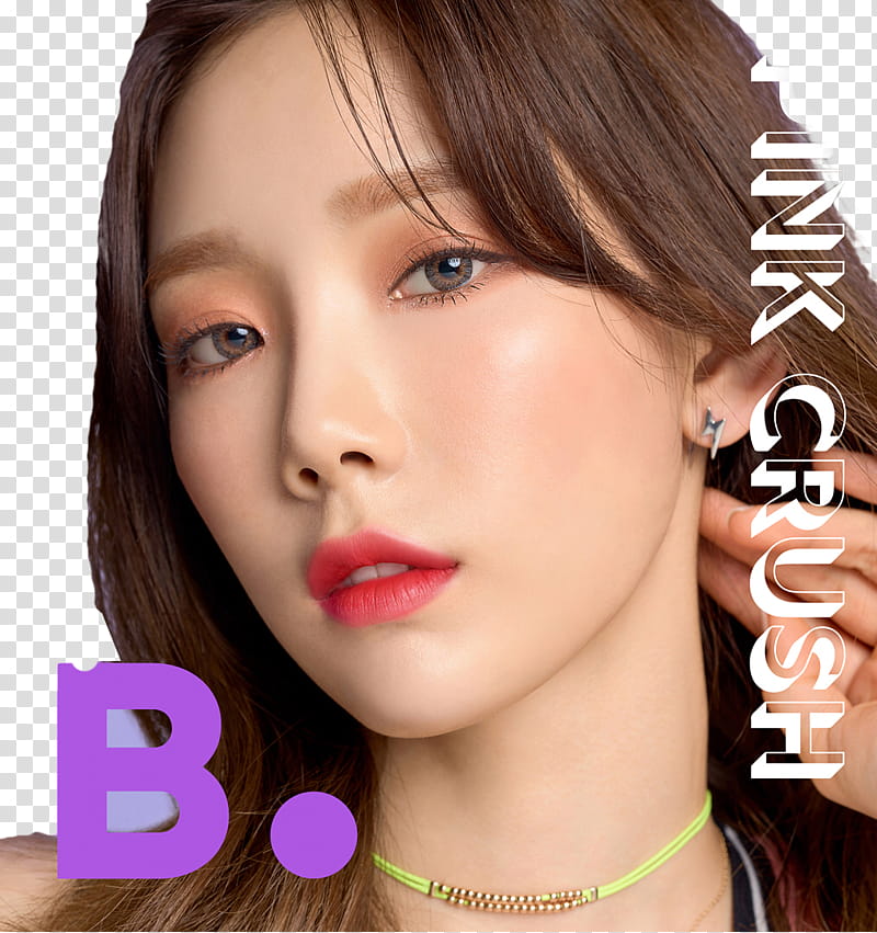 Taeyeon SNSD Banila, woman holding her neck transparent background PNG clipart