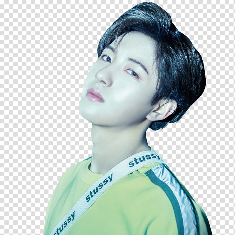 NCT DREAM GO , man in green top transparent background PNG clipart