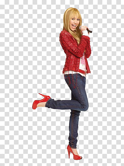 Hannah Montana, women's gray jeans transparent background PNG clipart