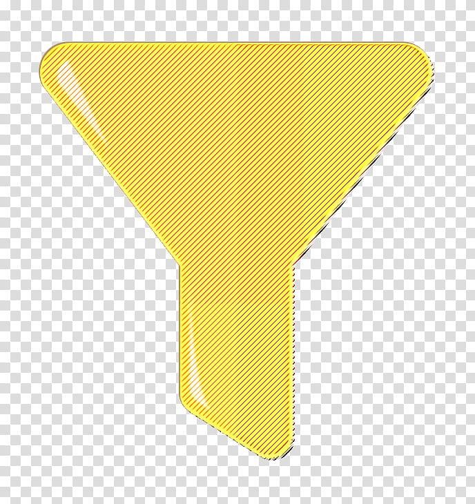 filter icon filtering icon funnel icon, Options Icon, Yellow, Logo, Sign, Symbol transparent background PNG clipart