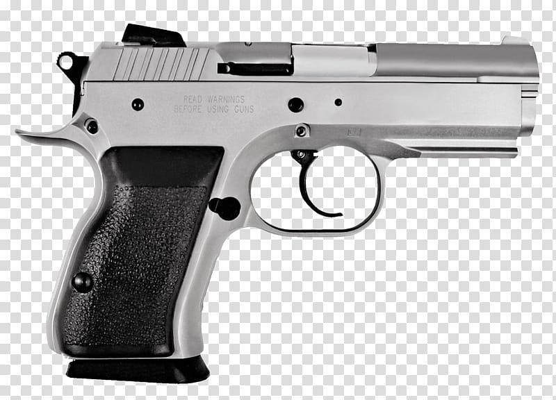 Gimp Handguns, silver and black semi-automatic pistol transparent background PNG clipart