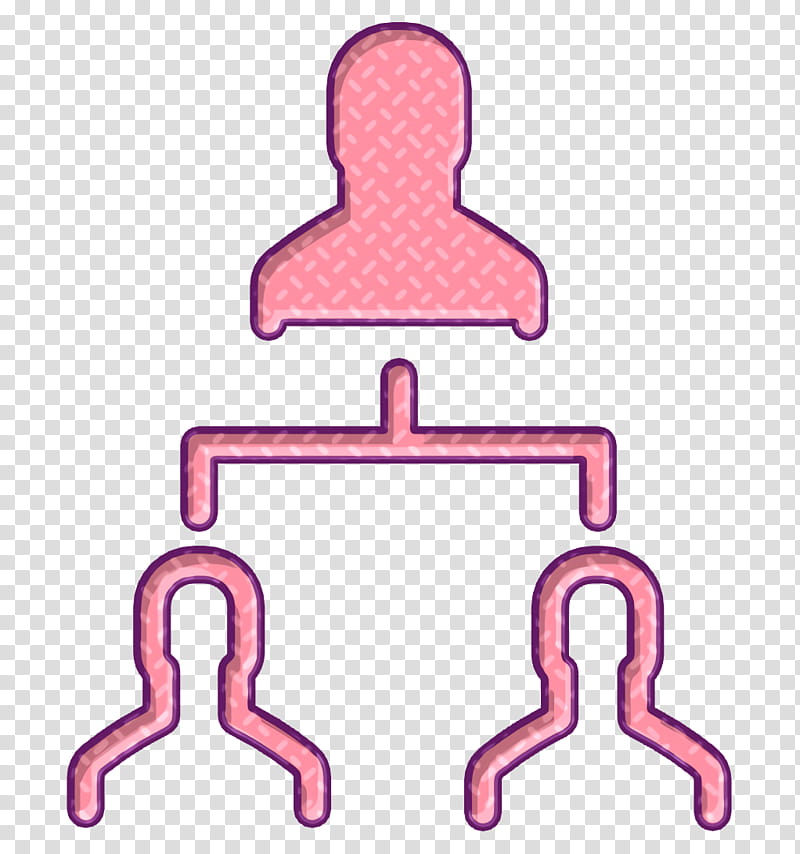 Boss icon Business Set icon Hierarchical structure icon, Pink, Line, Finger, Thumb transparent background PNG clipart