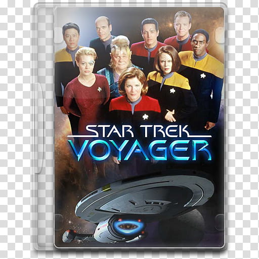TV Show Icon Mega , Star Trek, Voyager, Star Trek Voyager DVD case transparent background PNG clipart
