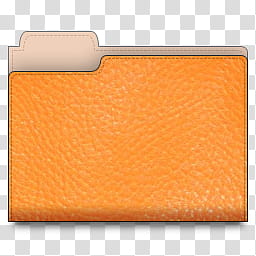 Leather Folder Icons, leather_folder_orange, orange leather case icon transparent background PNG clipart