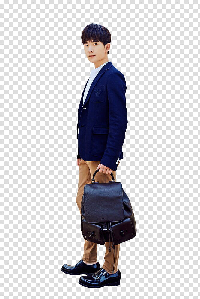 Watchers Special, man carrying brown leather bag transparent background PNG clipart