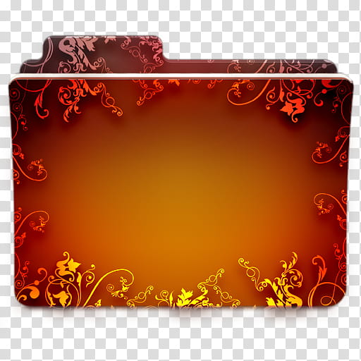 Floral Folder Icon , Ciment-Glyphs, orange computer folder icon transparent background PNG clipart