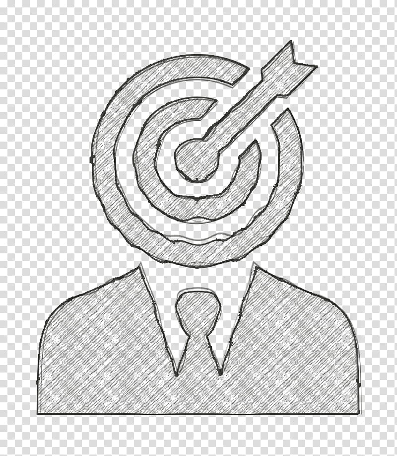 Business Seo Elements icon Target icon people icon, Businessman Icon, Line Art, Drawing, Blackandwhite, Coloring Book transparent background PNG clipart
