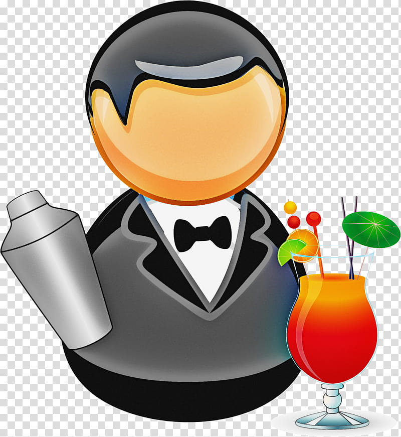 cartoon bartender alcohol drink juice, Cartoon transparent background PNG clipart