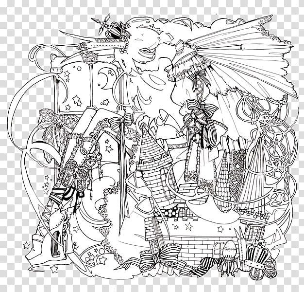 line drawing, black and white castle sketch transparent background PNG clipart