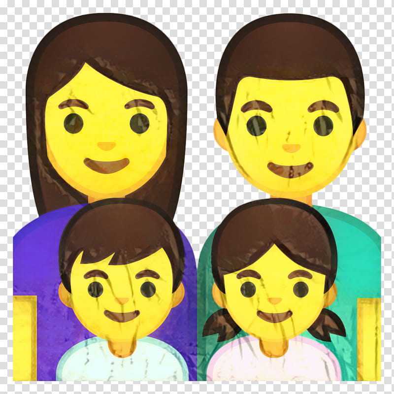 Happy Family, Emoji, Emoticon, Smiley, Man, Face, Yellow, Cartoon transparent background PNG clipart