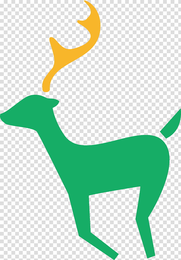 Reindeer Christmas Reindeer Christmas, Christmas , Green, Tail, Antelope, Wildlife, Logo transparent background PNG clipart