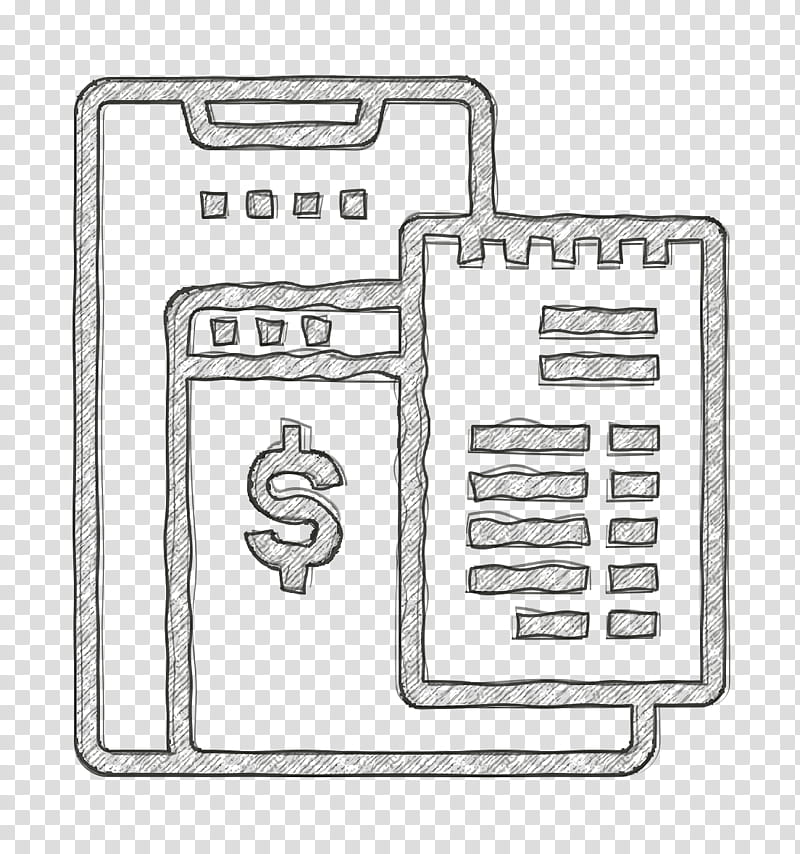 Online payment icon Receipt icon Bill And Payment icon, Line Art transparent background PNG clipart