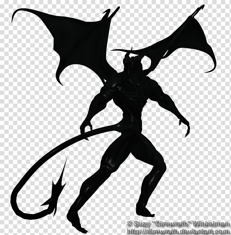 Night Demon , man with wing character transparent background PNG clipart