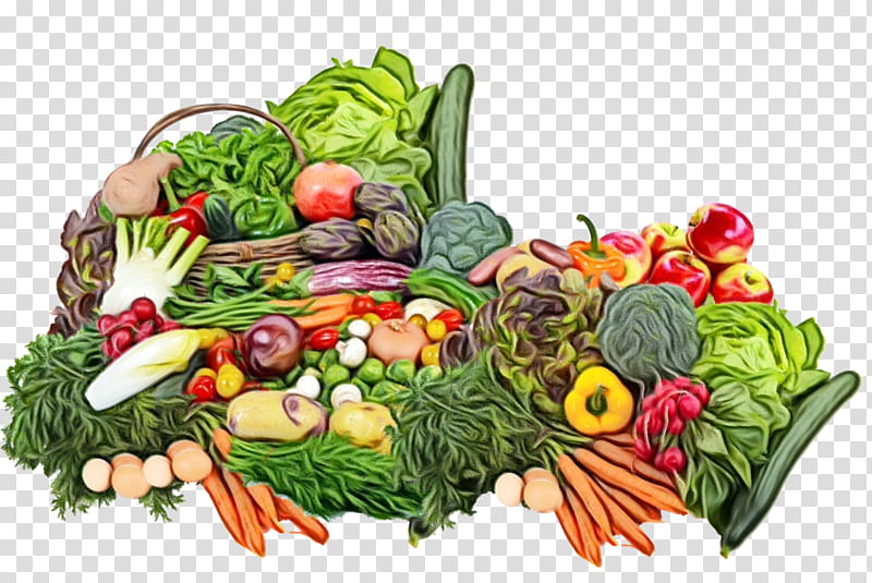 natural foods vegetable food vegan nutrition food group, Watercolor, Paint, Wet Ink, Superfood, Garnish, Leaf Vegetable, Vegetarian Food transparent background PNG clipart
