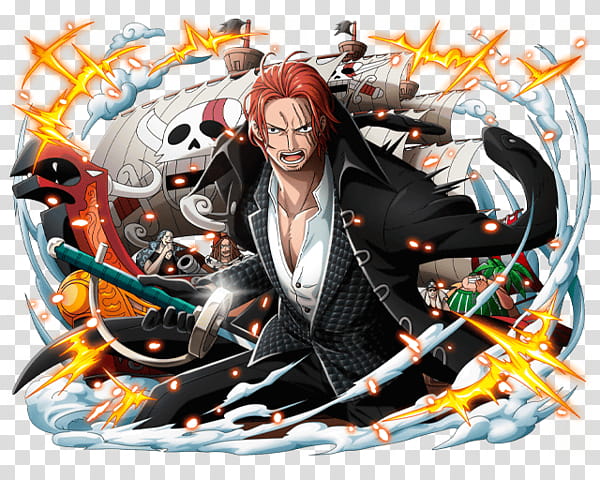 Akagami Shanks One of Four Yonko transparent background PNG clipart