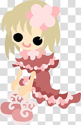 The icons of cute girls in cute dress, himawari-girl- transparent background PNG clipart