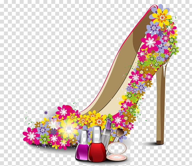 Pink Flower, Highheeled Shoe, Aretozapata, March 8, Woman, Boot, Drawing, Footwear transparent background PNG clipart