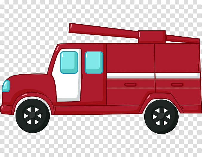 Firefighter, Car, Fire Engine, Animation, Vehicle, Red, Transport, Truck transparent background PNG clipart