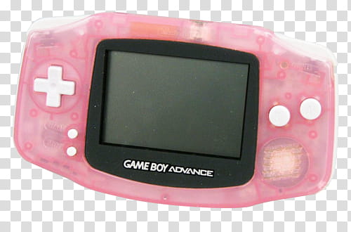 Aesthetic pink mega , pink Nintendo Game Boy Advance turned off transparent background PNG clipart