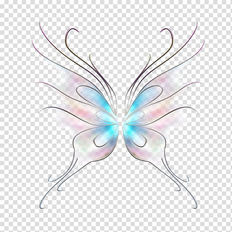 Wings Fantasy PSD, gray and blue butterfly wings transparent background PNG clipart