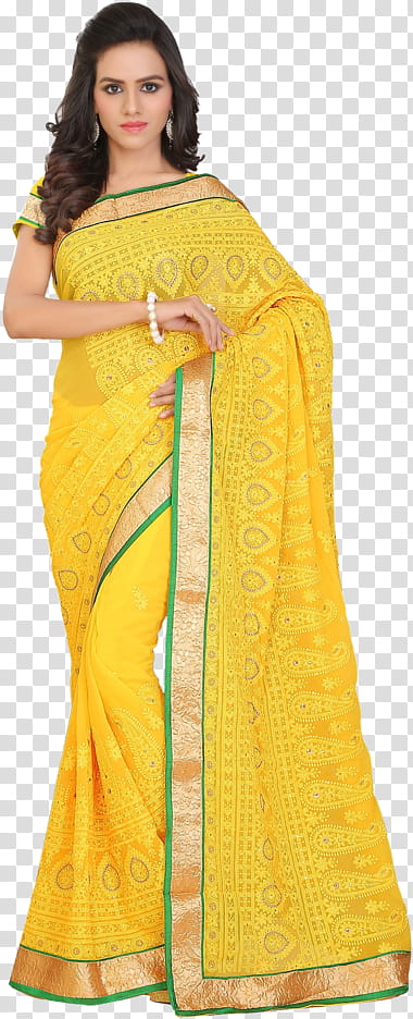 Light Green, Sari, Georgette, Embroidery, Blouse, Yellow, Clothing, Textile transparent background PNG clipart