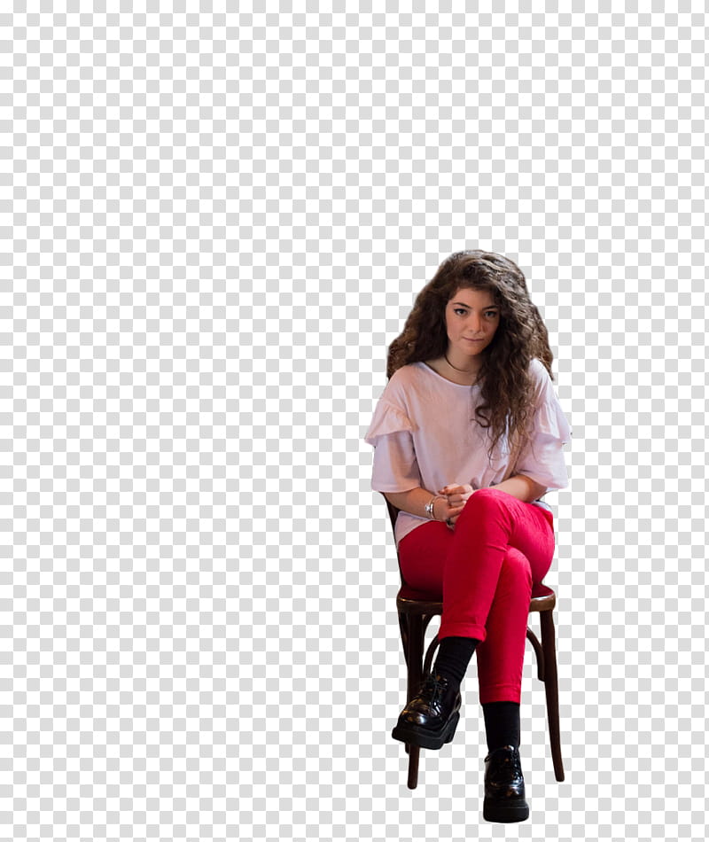 Lorde Woman Sitting On Chair Transparent Background Png Clipart