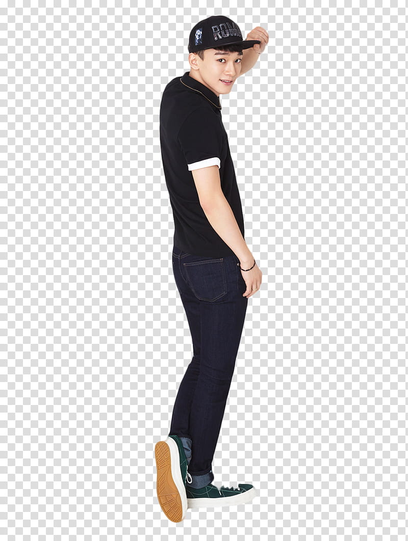 EXO, man holding his hat transparent background PNG clipart