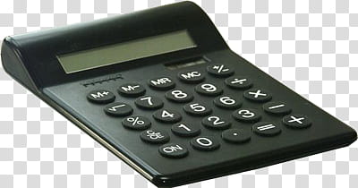Back to school  s, black desktop calculator turned off transparent background PNG clipart