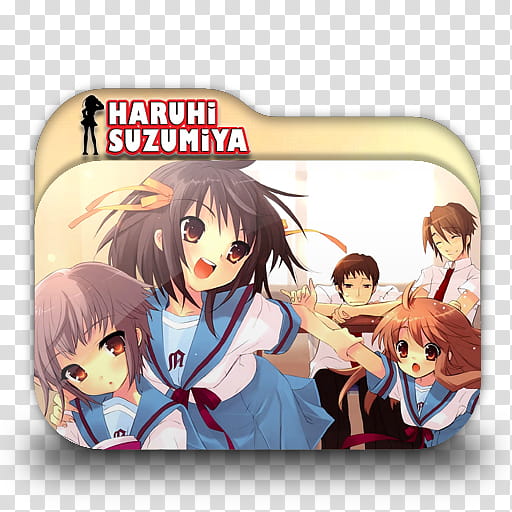 The Melancholy of Haruhi Suzumiya Anime Folder, The Melancholy of Haruhi Suzumiya  transparent background PNG clipart