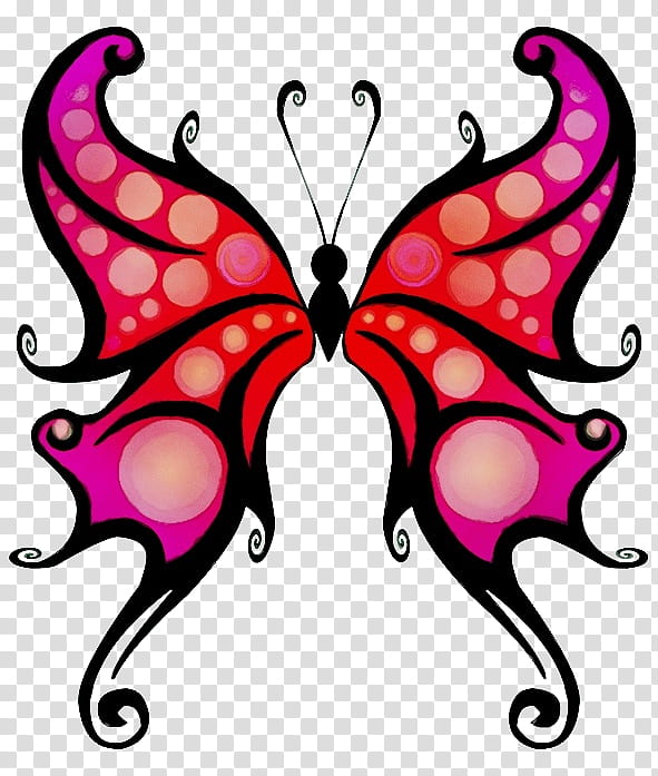 butterfly wing moths and butterflies pink, Watercolor, Paint, Wet Ink, Insect, Swallowtail Butterfly, Pollinator transparent background PNG clipart