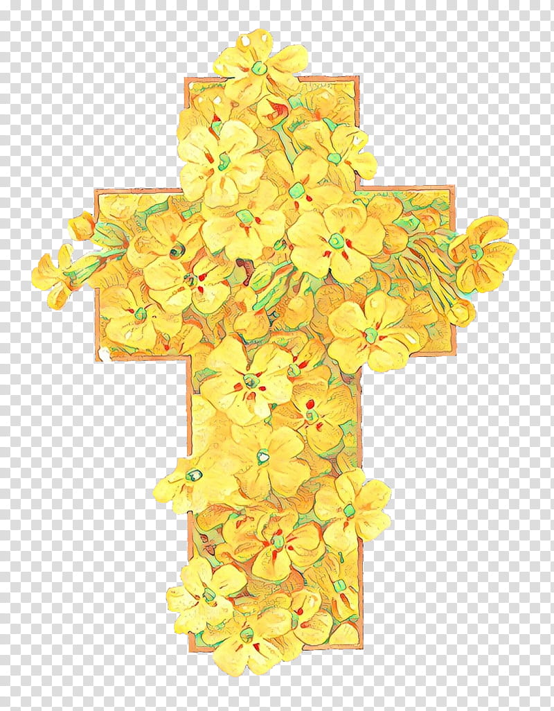 Easter Lily, Flower, Cross, Christian Cross, Floral Design, Yellow, Tulip, Easter transparent background PNG clipart