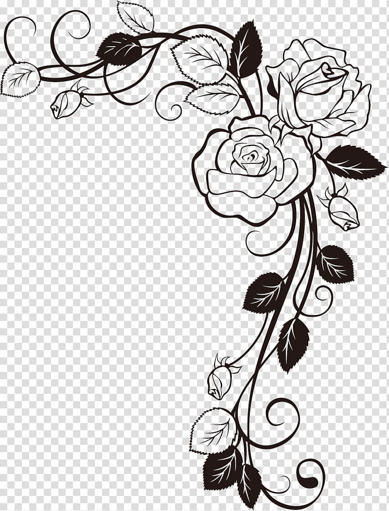 Flower Line Art, Drawing, Coloring Book, Painting, Stencil, Rose, Pencil, Blackandwhite transparent background PNG clipart
